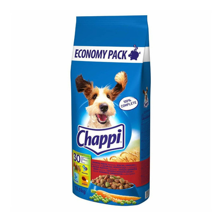 Chappi z Wołowiną 13.5kg + Pedigree Drób Wołowina 15kg Sucha Karma dla Psów