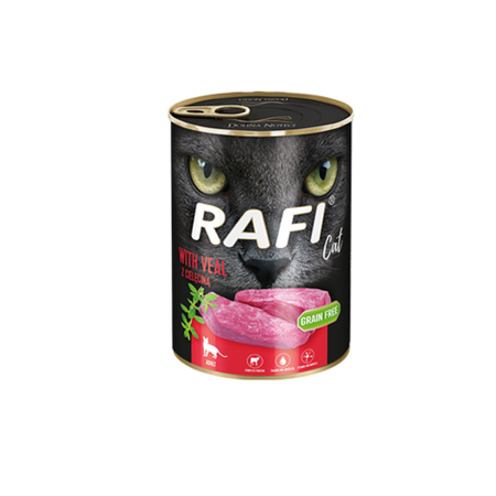 Rafi Cat Adult Bezzbożowa Mokra Karma Dla Kota Z Cielęciną 24x400g