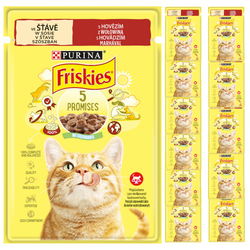 Purina Friskies z Wołowiną 12x85g Mokra Karma Dla Kota w Sosie
