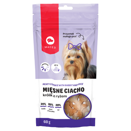 Maced Przysmak Dla Małego Psa Mięsne Ciacho Królik Z Ryżem 60g