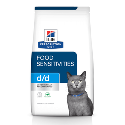 Hill's Prescription Diet d/d 1,5kg Hipoalergiczna Sucha Karma Z Kaczką I Zielonym Groszkiem Dla Kota Wsparcie Zdrowej Skóry