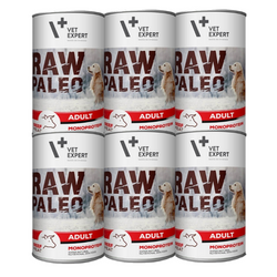 ZESTAW VetExpert RAW PALEO ADULT BEEF 6x 400g - z wołowiną Karma Dla Psa