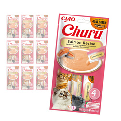 Inaba Cat Churu Salmon Recipe 40x14g Kremowy Przysmak Dla Kota Pasta z Łososiem