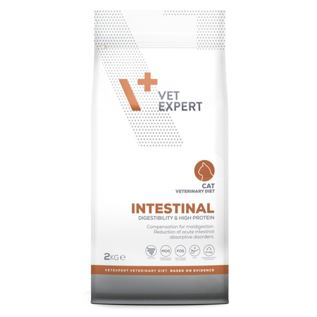 Vet Expert Intestinal Sucha Karma Weterynaryjna z Drobiem 2kg Dla Kotów z Zaburzeniami Trawienia i Wchłaniania