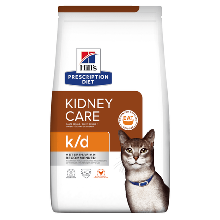 Hill's Hill's Prescription Diet k/d Kidney Care 3kg Sucha Karma Z Kurczakiem Dla Kota Z Niewydolnością NerekDiet c/d Multicare Stress 3kg Sucha Karma Z Kurczakiem Dla Kota Wsparcie Zdrowia Układu Moczowego