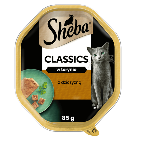 Sheba Classics Tacka 6x85g Mokra Karma Pełnoporcjowa Dla Kota Z Dziczyzną W Terynie
