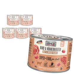 MAC's 6x200g Bezzbożowa Mokra Karma Dla Kota Wołowina Serca Drobiowe