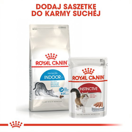 Royal Canin Indoor 10kg + 12x85g Sucha i Mokra Karma Dla Niewychodzących Dorosłych Kotów