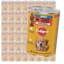 PEDIGREE Z Wołowiną W Galaretce 48x400g Dla Dorosłych Psów Mokra Karma
