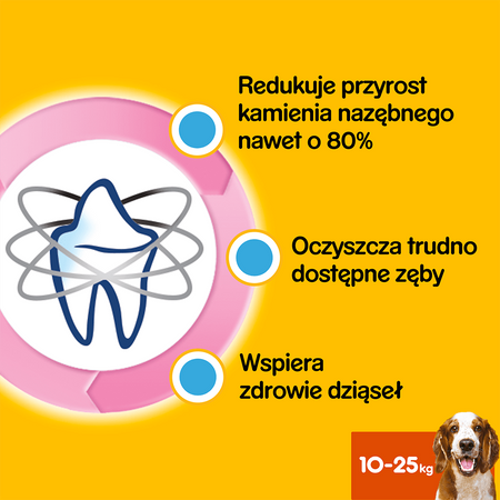 PEDIGREE DentaStix 7szt -180g Przysmak dentystyczny Dla Psów Średnie Rasy