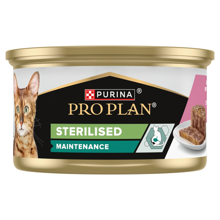 Purina Pro Plan Adult Maintenance Sterilised 48x85g Mokra Karma Dla Kota Wilgotny Pasztet z Łososiem i Tuńczykiem