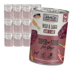 MAC's Dog Bezzbożowa Mokra Karma Dla Psa Z Dziczyzną I Jagnięciną 12x400g