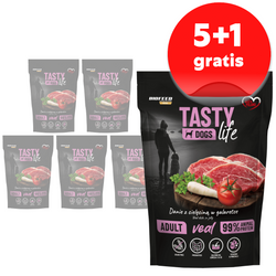 Biofeed Tasty Dogs Life z Cielęciną w Galaretce 6x500g Bezzbożowa Mokra Karma Dla Psa 5+1 GRATIS