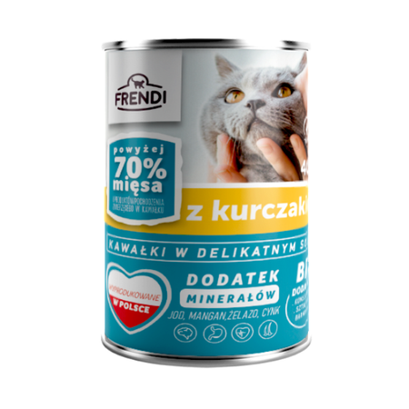 Frendi Mokra Karma Dla Kota 12x400g Kawałki w Sosie z Kurczakiem