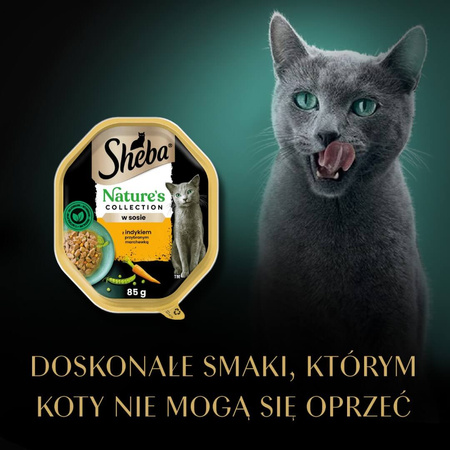 Sheba Nature's Collection 22x85g Z Indykiem I Marchewką W Sosie Mokra Karma Dla Dorosłych Kotów
