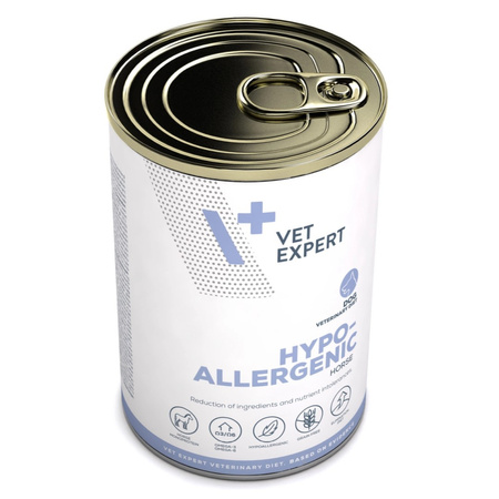 VetExpert Veterinary Diet Hypoallergenic Dog 400g Hipoalergiczna Mokra Karma Weterynaryjna Dla Psa z Koniną