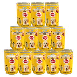 PEDIGREE Junior 24x400g z Kurczakiem w galaretce Zdrowy Start dla szczeniąt 1-12 miesięcy