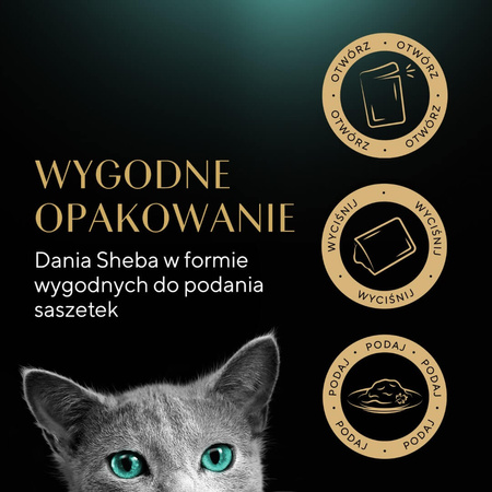 Sheba Fresh&Fine Saszetki 72x50g Mokra Karma W Sosie Dla Kota Kurczak Łosoś Indyk