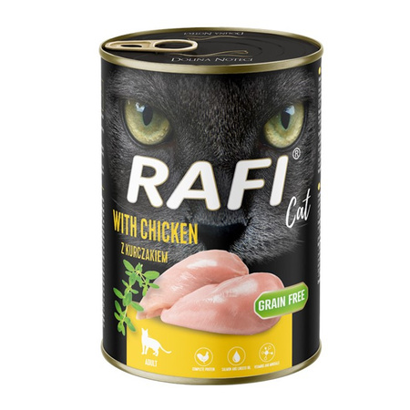 Rafi Cat Adult 24x400g Bezzbożowa Mokra Karma Dla Kota Z Kurczakiem
