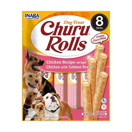 Inaba Dog Churu Rolls Wraps 4x96g Przysmak dla Psa Mix Smaków 