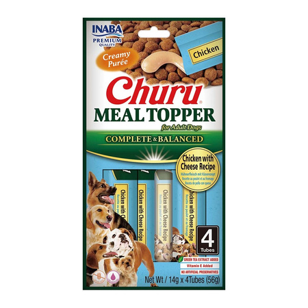 Inaba Dog Meal Topper 5x56g Przysmak Pasta Dla Psa Z Kurczakiem i Serem 4+1 GRATIS