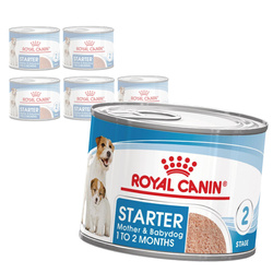 Royal Canin Starter Mousse Mother & Babydog 6x195g Karma Mokra Mus Dla Suk W Czasie Ciąży Laktacji I Szczeniąt