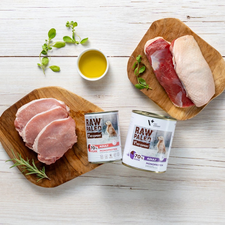 Raw Paleo Adult Monoprotein 800g Mokra Karma Dla Psa z  Wieprzowiną