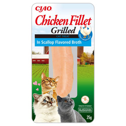 Inaba Ciao In Scallop Broth 25g Naturalny Przysmak Dla Kota Grilowany Filet Z Kurczaka W Bulionie Z Przegrzebków