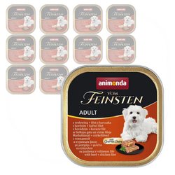 Animonda Vom Feisten Adult 11x150g Mokra Karma Dla Psa z Wołowiną i Filetem z Kurczaka