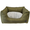 Premium Legowisko Z Poduszką Dla Psa Kota Prostokątne Zielone 64x52cm Wysokie Krawędzie