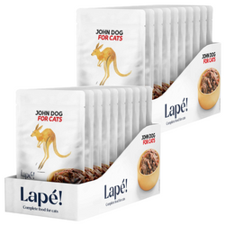John Dog For Cats Lapé 20x100g Monobiałkowa Mokra Karma Dla Kota Z Kangurem