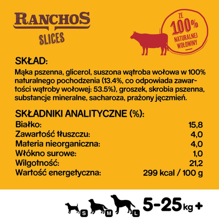 Pedigree Ranchos Slices 60g Przysmaki Dla Psa Z Wołowiną