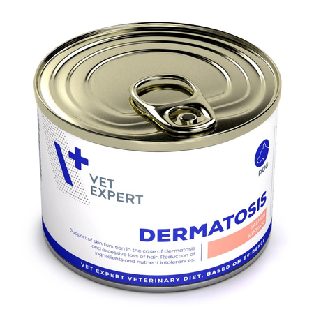 VetExpert Veterinary Diet Dermatosis Salmon & Potato 12x200g Mokra Karma Weterynaryjna Dla Psów z Zaburzeniami Dermatologicznymi