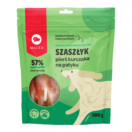 MACED PIERŚ Z KURCZAKA NA PATYKU 500G PRZYSMAK DLA PSA