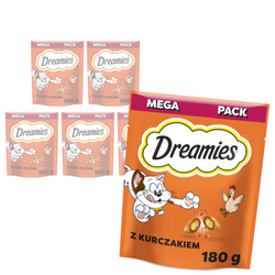 Dreamies z Pysznym Kurczakiem Mega Pack 6x180g Przysmaki dla kota