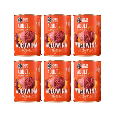 John Dog Good Form Adult Mini Sucha Karma Dla Psa Wieprzowina Z Wołowiną 12kg + Mokra 6x400g