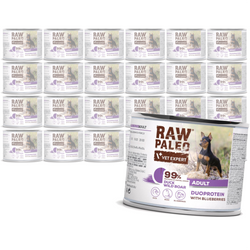 Raw Paleo Duck&Boar Adult Duoprotein 24x200g Mokra Karma Dla Psa z Kaczką i Dzikiem