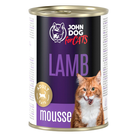 John Dog for Cats Mus Mix Smaków 24x400g Bezzbożowa Mokra Karma Dla Kota