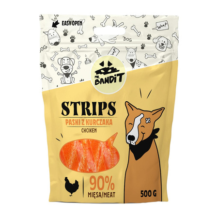 Mr Bandit STRIPS Paski z kurczaka 500g - naturalny przysmak dla psa