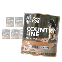 John Dog Country Line Mokra Karma Dla Dorosłych Psów Z Kaczką 6x800g