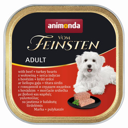 Animonda Vom Feinsten Mokra Karma Dla Psa 150g Z Wołowiną I Sercami Indyka