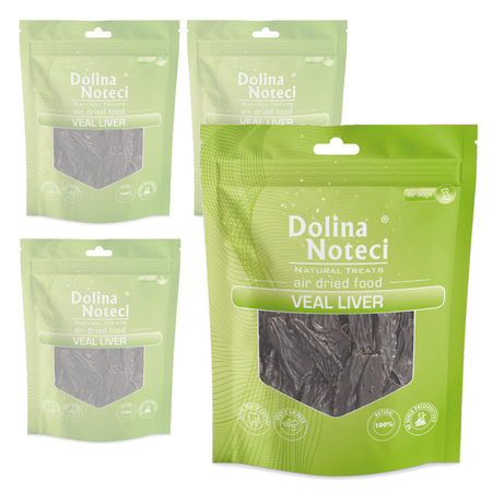 Dolina Noteci Natural Treats Veal Liver 4x150g Wątroba Cielęca Przysmak Dla Psa