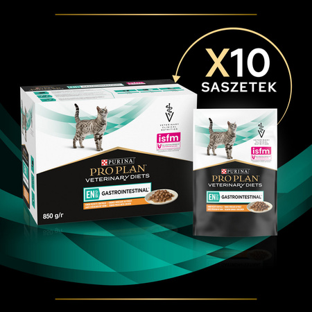 Purina Pro Plan Veterinary Diets EN Gastrointestinal Mokra Karma Dla Kota Z Kurczakiem 10x85g Zaburzenia Żołądkowo-Jelitowe
