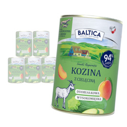 Baltica Kozina z Cielęciną 6x400g Duoproteinowa Bezzbożowa Mokra Karma Dla Psa