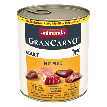Animonda GranCarno Adult 12x800g Mokra Karma Dla Psa Mix Smaków Wołowina Jagnięcina Kaczka Indyk Wieprzowina Kurczak