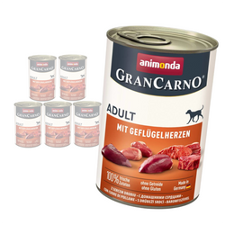 Animonda GranCarno Adult 6x400g Mokra Karma Dla Psa z Sercami Drobiowymi