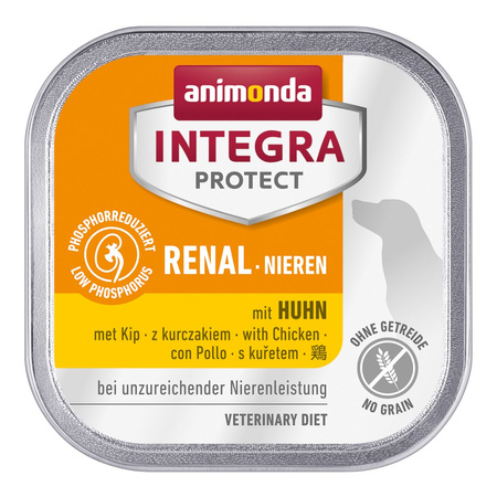 Animonda Integra Protect Nieren 22x150g Mokra Karma z Kurczakiem Dla Psów z Niewydolnością Nerek