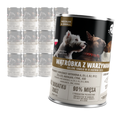 Mokra Karma Dla Psa PetRepublic Kawałki W Sosie Wątróbka 12x400g