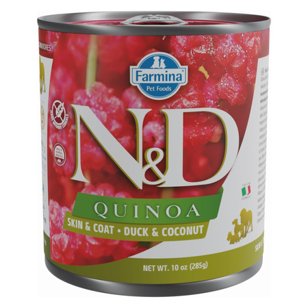Farmina N&D Dog Quinoa Skin & Coat Duck 6x285g Mokra Karma Z Kaczką I Kokosem Dla Psów Z Wrażliwą Skórą I Alergiami