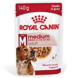 Royal Canin Medium Adult 140g Mokra Karma W Sosie Dla Psów Dorosłych Ras Średnich